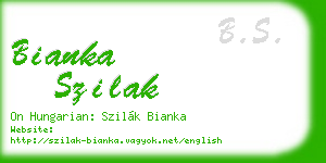 bianka szilak business card