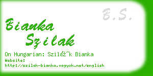 bianka szilak business card